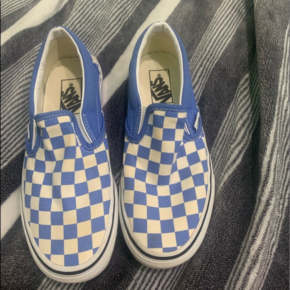 blue slide on vans